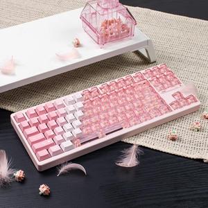 Aflion, venta al por mayor, juego completo de 150 teclas, PBT, PC, doble cereza, altura, Stock, Teclado mecánico rosa, tecla - Product Image 5