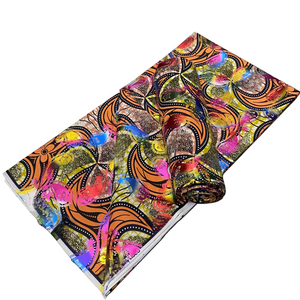Tissu africain en cire dorée Ankara Tissus en cire véritable or Haute qualité 100% Coton imprimé pour mariage <span class=keywords><strong>Pagne</strong></span> couture - Product Image 5