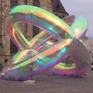 Наружная декоративная надувная арочная Арка из ПВХ, прозрачная светодиодная подсветка, надувная отражающая зеркальная арка - Product Image 5