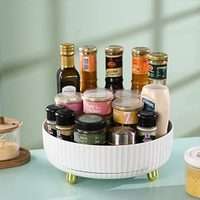 360 degrés de Rotation En Plastique Soins de La Peau Maquillage Parfum De Bureau Organisateur Plateau Organisateur