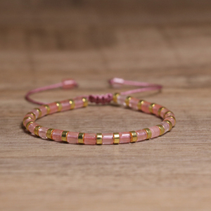 Bracelet délicat en perles <span class=keywords><strong>de</strong></span> <span class=keywords><strong>pierre</strong></span> naturelle 4 mm, œil <span class=keywords><strong>de</strong></span> tigre, fait main, tissé, pierres précieuses, bracelet <span class=keywords><strong>de</strong></span> guérison en cristal pour femmes - Product Image 4