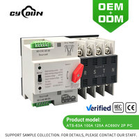Interruptor de Transferencia Automática Trifásico CE CYDUN ATS-250/3P de Doble Alimentación 250A 400V para Carril DIN