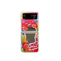 Casing HP Samsung Galaxy Flip Zflip 6 Z Fold 3 4 5 Z5 5G, Casing TPU PC dengan Cetakan Musim Panas yang Lucu