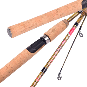 Canne à pêche spinning en fibre <span class=keywords><strong>de</strong></span> carbone 6'6'' avec guides en acier inoxydable pour la pêche en lac et en ruisseau, idéale pour la carpe crucian et le saumon - Product Image 1