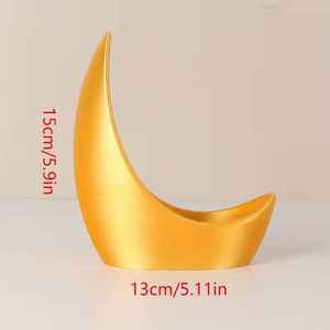 Vaso per piante a forma di mezzaluna stampato in 3D - vaso per piante succulente - ciotola in cristallo a forma di luna, in vari colori - Product Image 3