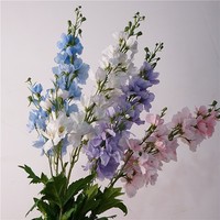 L-R489 Bunga Delphinium Putih Artifisial Berkualitas Tinggi, Sentuhan Alami, Model Terbaru, Hiasan Meja, Buket Pengantin, Dekorasi Rumah & Pernikahan