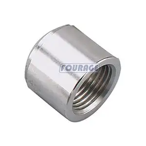 Aluminum / Stainless Steel Weldable Nut Insert Fitting 1/8" 1/4" 3/8" 1/2" 3/4" Female NPT Weld On Bung Fitting