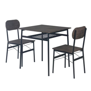 Tối Giản Bàn Vuông 2 Ghế Đặt Sang Trọng Nhỏ Gọn Ăn Đặt Ống Sắt Khung MDF Top Cho Căn Hộ Nhà Bếp Nhà Hàng - Product Image 1