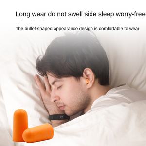 Protection auditive jetable certifiée CE en gros, bouchons d'oreilles, isolation phonique, réduction du bruit, mousse à mémoire de forme, type à fil, rebond lent - Product Image 2