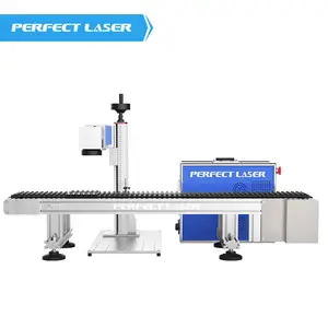 Laser parfait 30W 50W Raycus JPT stylo Laser à Fiber métallique Logo gravure Machine de marquage avec bande transporteuse personnalisée
