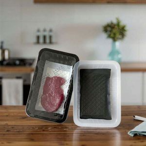 Almohadillas Absorbentes Desechables Ecológicas de Grado Alimenticio para Carne, para Uso Doméstico y en Supermercados, Colores Blanco/Negro, 2026 - Product Image 5