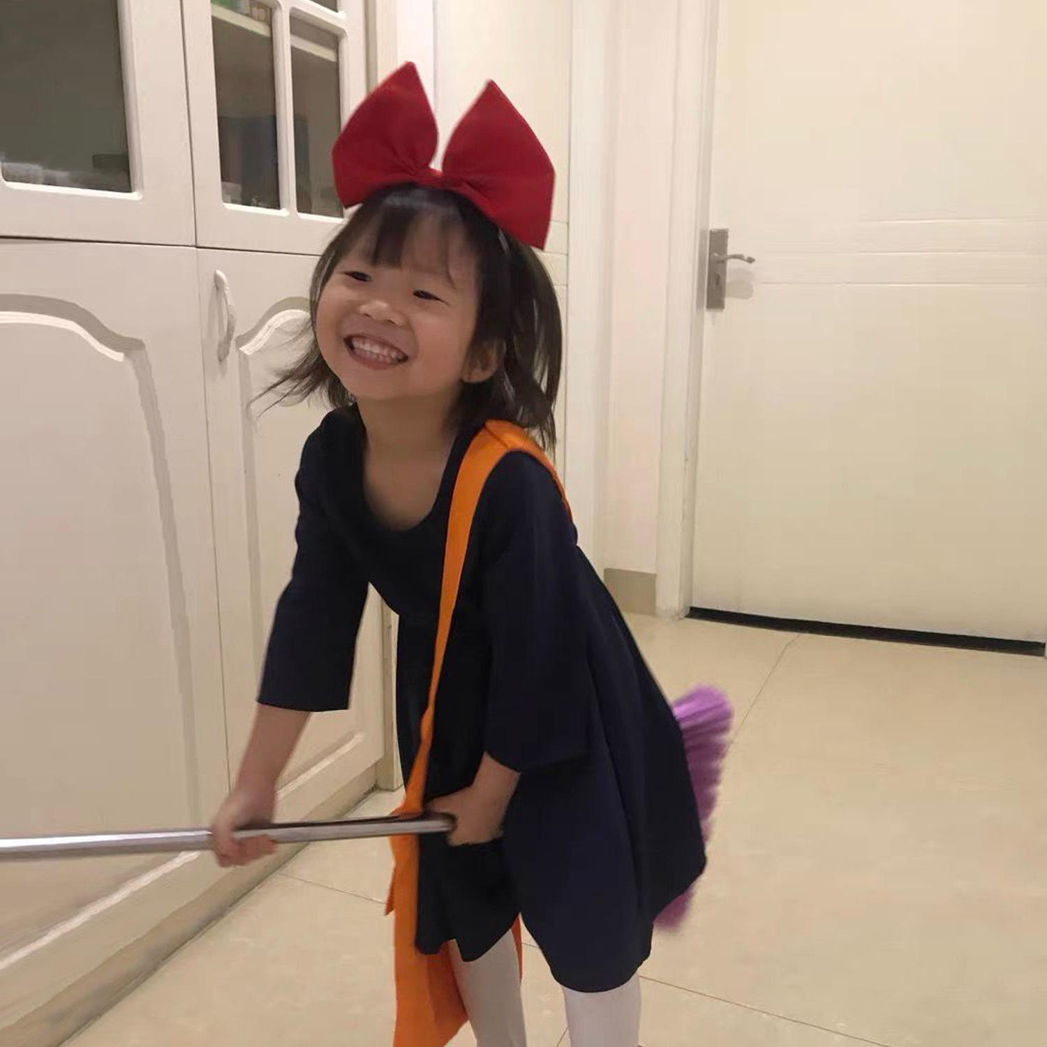 ที่คาดผม+ชุด+กระเป๋า สีดำ