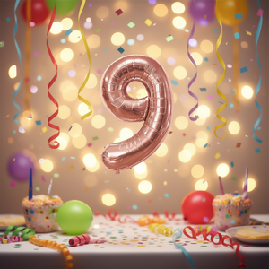 Party Love Number <b>Balloon</b> Rose Gold 45cm Metallic Birthday Party Kids <b>Decorations</b> - Product Image 2