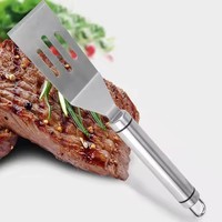 Gadget de cuisine en acier inoxydable Spatule à poisson pour barbecue Spatule à griller pour steak frit Outils de cuisson à fente
