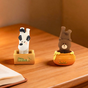 Figuras Coleccionables de Resina de Animales en Caja Ciega Yu Mo, 6 Regulares y 1 Regalo Sorpresa, Decoración de Escritorio - Product Image 3