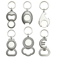 Fabrication OEM Sublimation Acier Inoxydable Métal Logo Porte-clés Ouvre-cartes Forme Porte-clés Bière Décapsuleur Personnalisé
