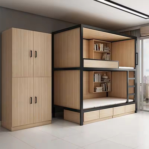 FULLSUMMER Litera de cápsula espacial personalizada a precio barato para albergues juveniles de madera de dos pisos para albergues juveniles - Product Image 1