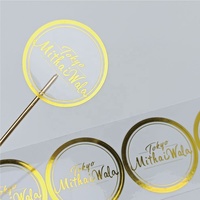 Autocollants transparents personnalisés en usine, imperméables, avec logo en feuille d'or, pour emballage alimentaire