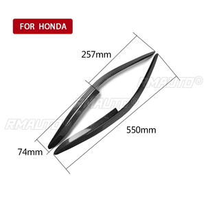 1 par de cubiertas de fibra de carbono real para faros delanteros de coche, para Honda Accord 1998 1999 2000 2001 2002, accesorios para coche - Product Image 4