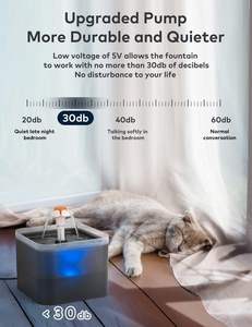 <span class=keywords><strong>Fontaine</strong></span> à Eau Automatique OEM 2L en Plastique pour Chat avec Lumière LED et Filtre à Charbon Actif, Distributeur d'Eau pour Chats - Product Image 3