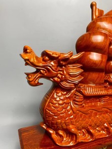 2025 <span class=keywords><strong>di</strong></span> Design tradizionale <span class=keywords><strong>mobili</strong></span> per la casa cinese Feng Shui scultura Zhaocai drago statua per soggiorno camera da letto barca a vela statua - Product Image 5