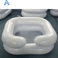Fabricante OEM diseño personalizado Venta caliente al por mayor vinilo PVC inflable lavabo embudo para champú lavabo