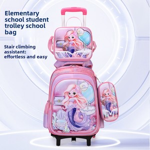 <span class=keywords><strong>Mochila</strong></span> Escolar para Niños al por Mayor con <span class=keywords><strong>Ruedas</strong></span> y Asa, Bolso Tipo Carrito para Niña, Patrón de Dibujos Animados de Moda e Impermeable para Estudiantes - Product Image 2