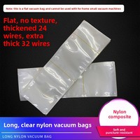 Sac d'emballage alimentaire sous vide en nylon/PE épaissi et allongé, 16 bandes de soie, 32 bandes de soie, pour bacon, poisson, fruits de mer, produits surgelés, conservation de la fraîcheur, usage commercial