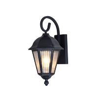 Lanterne de jardin traditionnelle avec panneaux transparents coniques pour l'éclairage d'entrée de villa