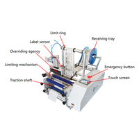 Machine d'étiquetage semi-automatique Orshang pour huiles essentielles, bouteilles de miel en aluminium d'un gallon, bidons en plastique - Emballage en carton
