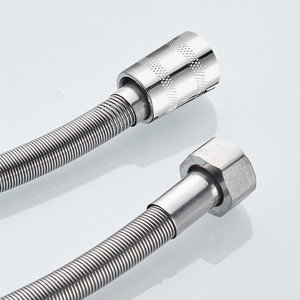 Manguera de ducha de acero inoxidable Zimanni, tubo metálico flexible de 1/2 pulgada para conexión de grifo de baño - Product Image 2