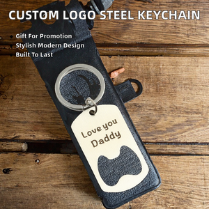Porte-clés décapsuleur de luxe QX Brandexpand en acier inoxydable mat avec logo personnalisé et impression UV, forme irrégulière, promotionnel - Product Image 2