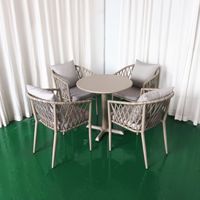 Ensemble canapé et table à thé en rotin de style moderne chaise de salle à manger d'extérieur pour ferme jardin balcon cour meubles de loisirs