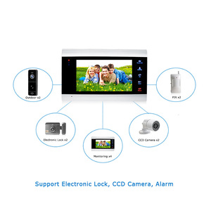 Bcomtech 7 inch <span class=keywords><strong>TFT</strong></span> màn hình cảm ứng có dây màu LCD <span class=keywords><strong>video</strong></span> cửa điện thoại hệ thống <span class=keywords><strong>intercom</strong></span> với 2 màn hình chuông cửa <span class=keywords><strong>Intercom</strong></span> - Product Image 5