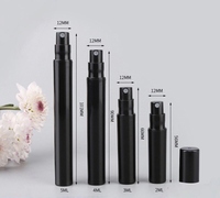 Noir 2ml 3ml 5ml 10ml échantillon PP matériel bouteille de parfum en plastique avec pompe de pulvérisation en plastique Mini bouteilles de testeur