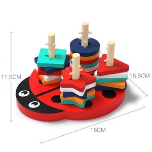 Jeu d'empilage en bois en forme de scarabée, écologique et sûr pour bébé, personnalisable, pour garçons et filles - Product Image 6