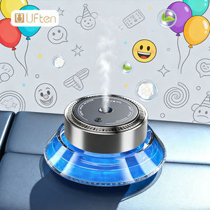 Purificateur d'air de voiture en verre, diffuseur d'arômes pour voiture avec technologie ultrasonique, démarrage et arrêt automatiques, contrôle à trois vitesses, éclairage d'ambiance - Product Image 1