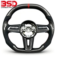 Volant en cuir noir et fibre de carbone adapté aux Mazda 3 Axela 6 CX30 CX50 MX30 CX3 CX4 CX5 GT Sport