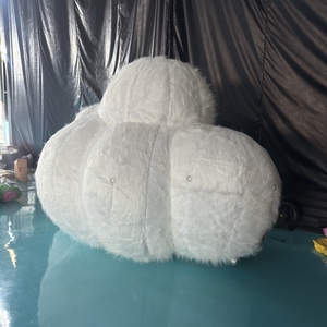 Quảng cáo inflatables trang trí trong nhà 3M 5m khổng lồ treo lông Fluffy sang trọng Inflatable đám mây cho sự kiện trang trí sân khấu - Product Image 3