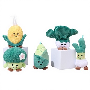 Lindos juguetes de peluche de plantas vegetales: Brócoli, Repollo Napa, Maíz, Cebolleta, Muñecos de simulación, Muñecos de brotes de bambú para máquina de garras, Algodón PP - Product Image 1