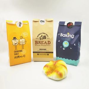 Sacchetto di carta di cotone personalizzato con fondo quadrato a prova di umidità imballaggio in plastica per pane tostato <span class=keywords><strong>Sandwich</strong></span> con finestra trasparente - Product Image 4