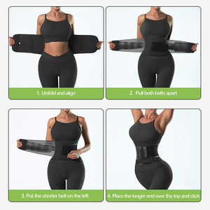 <span class=keywords><strong>Ceinture</strong></span> d'entraînement en néoprène, support ajustable, <span class=keywords><strong>pour</strong></span> perdre du poids, exercices de sudation, amincissant - Product Image 5