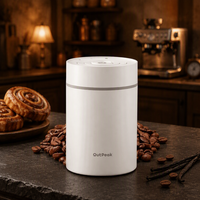 OUTPEAK 0.75L Contenant à café en acier inoxydable sous vide, hermétique, écologique, portable, pour le stockage des grains de café