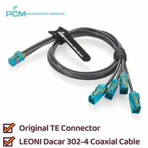 Cable RF automotriz divisor MATE-AX x 4 a Fakra para cámara del sistema de desarrollo NVIDIA DRIVE AGX <span class=keywords><strong>Thor</strong></span> Bench 2360001-4 TE 2298721-9 - Product Image 2