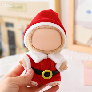 Lindo Conjunto <span class=keywords><strong>de</strong></span> Papá Noel Navideño para Muñecas <span class=keywords><strong>de</strong></span> 17 cm, Juguete <span class=keywords><strong>de</strong></span> Peluche <span class=keywords><strong>de</strong></span> Dibujos Animados, Accesorios para Muñecas - Product Image 2
