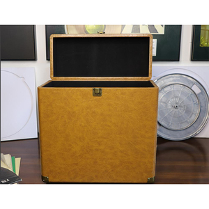 Estuche de Almacenamiento para Discos de Vinilo Retro de Cuero PU con Esquinas Metálicas para Discos LP de 12 Pulgadas, Decoración para el Hogar, Regalo - Product Image 3