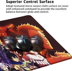 カスタムロゴ印刷 大型マウスパッド 滑り止めゴムベース ゲーミング アニメ コンピューター 縫製エッジ ワイド ロング デスクマット マウスパッド - Product Image 3