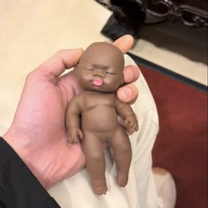 Heiwa Black And White Baby <b>Dolls</b> 14Cm Large 12Cm Small Tpr Stress Relief Fidget Toy <b>For</b> Kids And Adults - Product Image 2