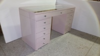 Table de maquillage moderne avec miroir LED, meuble de chambre à coucher, 1 pièce, table de rangement en bois massif bouleau MDF