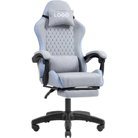 Chaise de bureau gaming moderne en similicuir PU, pivotante, de luxe, pour ordinateur, style course, pour la maison et le bureau